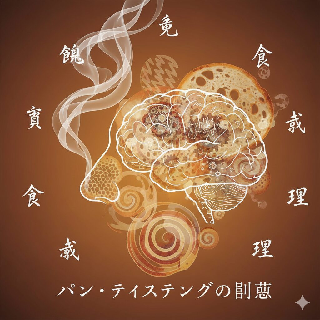 パンを観察し、香りや食感を味わいながら理解を深めていく、パン・テイスティングの思想を象徴した抽象的なビジュアル