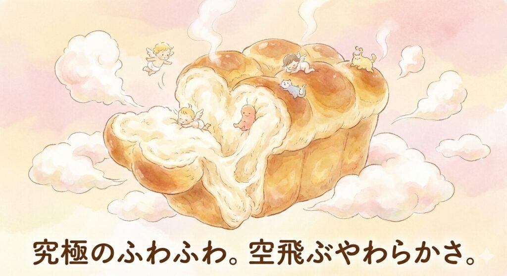 パンのふわふわ感を主張したイラスト